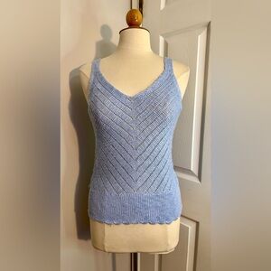 Gypsy & Jade Light Blue Knit Tank Top Size Small